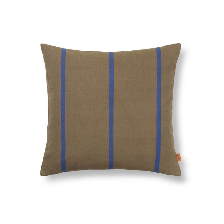 ferm LIVING Grand Cushion, Olive/Bright Blue