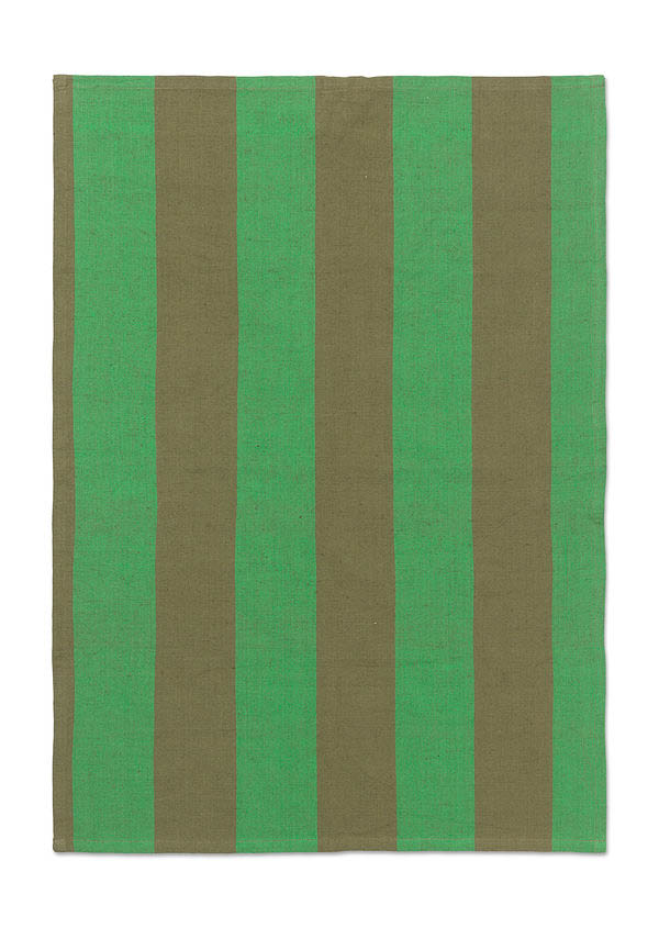 ferm LIVING Hale Kitchen Tea Towel, Olive/Green