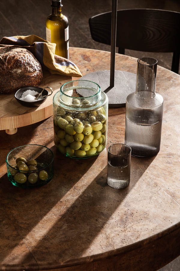 ferm LIVING Oli Container, Recycled Glass