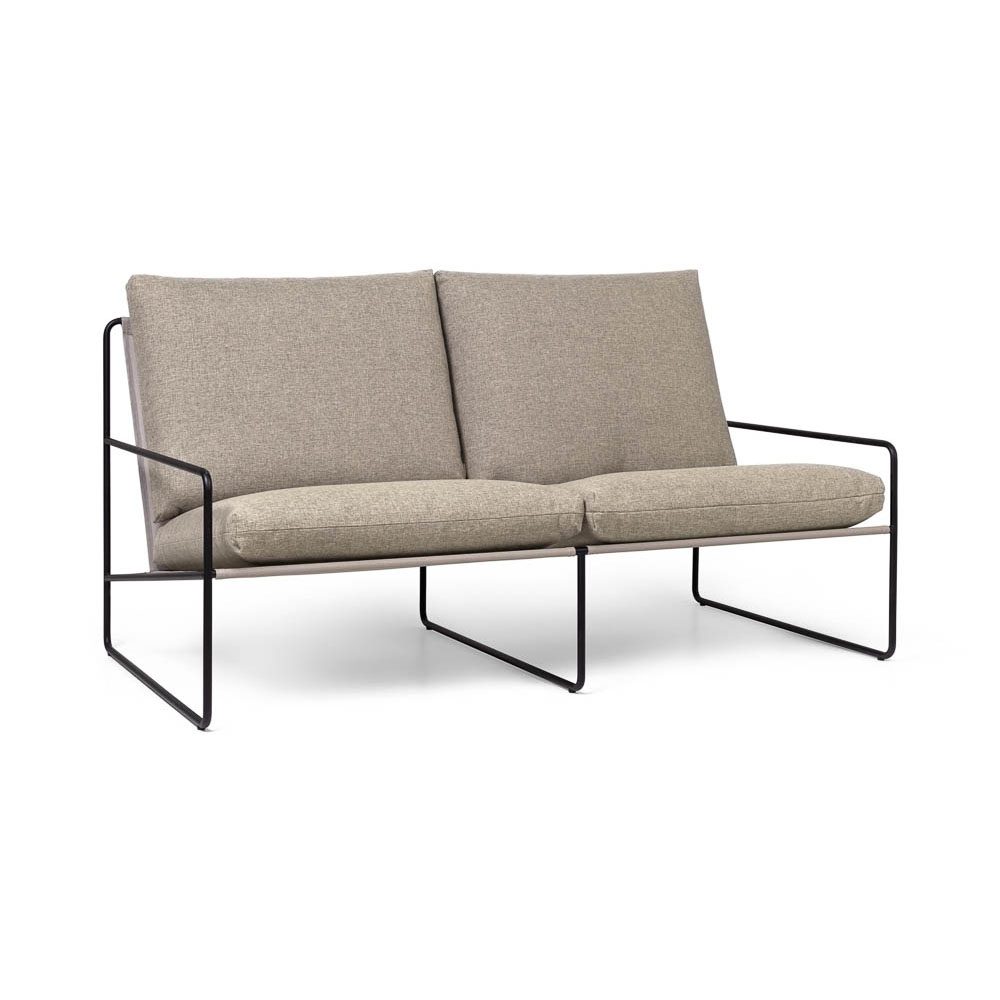 PRE-ORDER │ ferm LIVING Desert Sofa 2-Seater, Black/Dark Sand