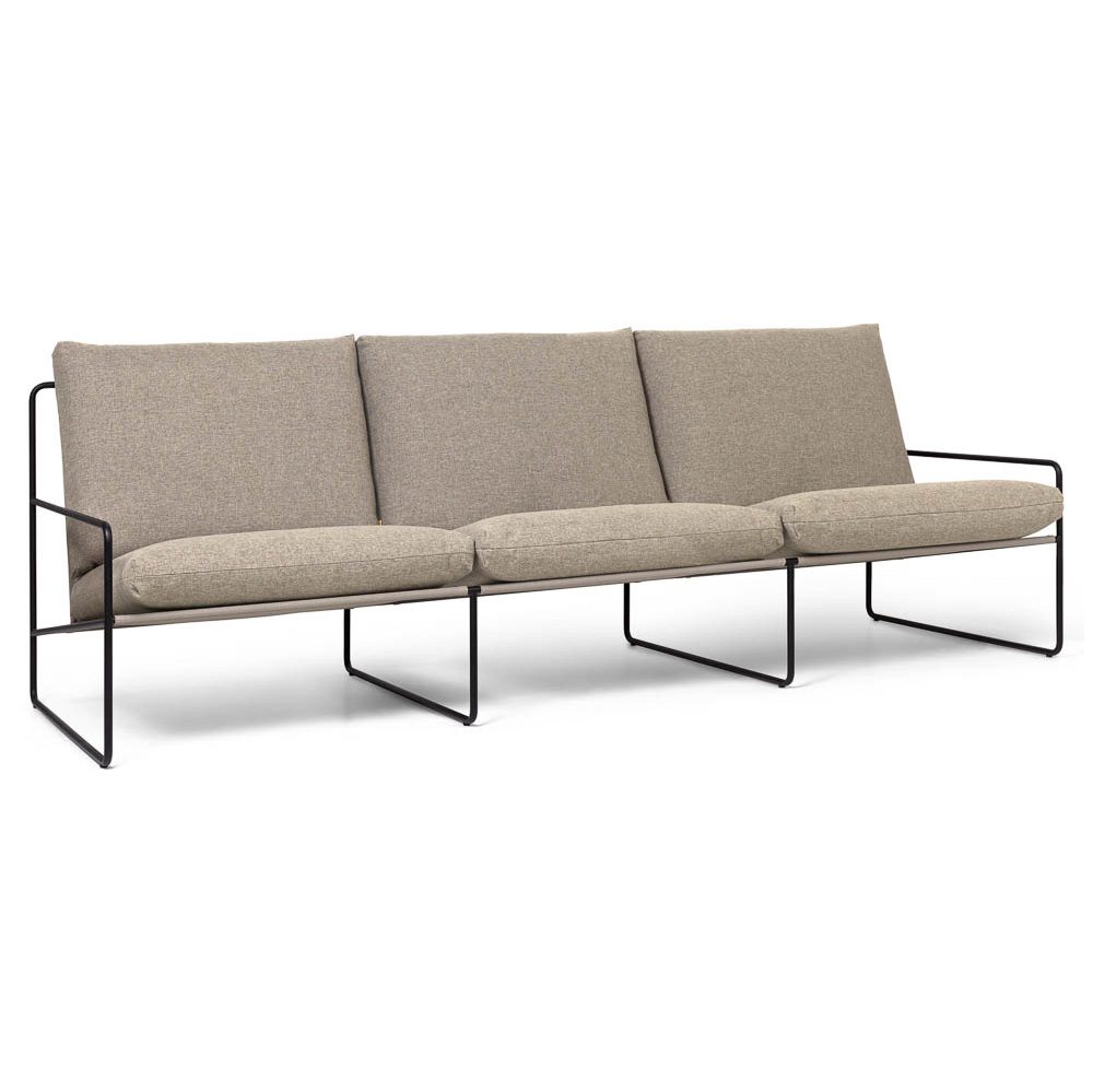 PRE-ORDER │ ferm LIVING Desert Sofa 3-Seater, Black/Dark Sand