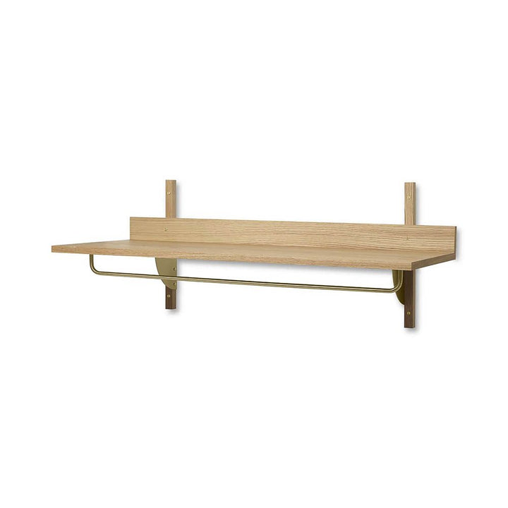 ferm LIVING Sector Rack Shelf, Oak/Brass