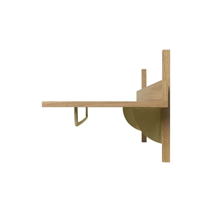 ferm LIVING Sector Rack Shelf, Oak/Brass