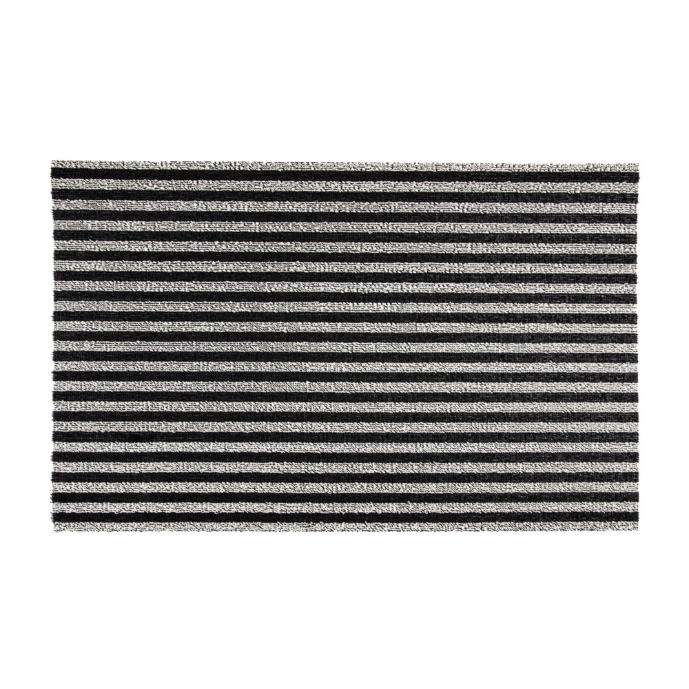 CHILEWICH Shag In Out Utility Door Mat, 61x91cm, Breton Stripe/Tuxedo