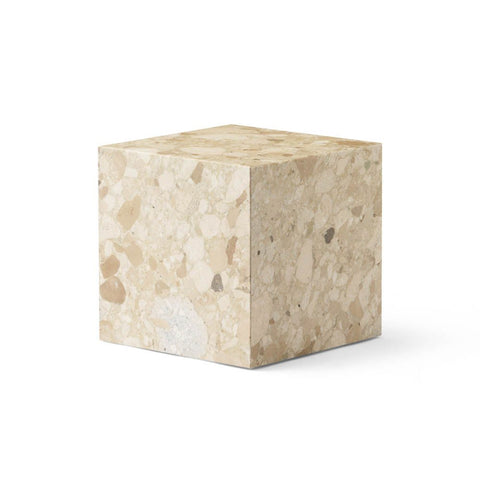 AUDO CPH Plinth Cubic Side Table, Breccia Marble