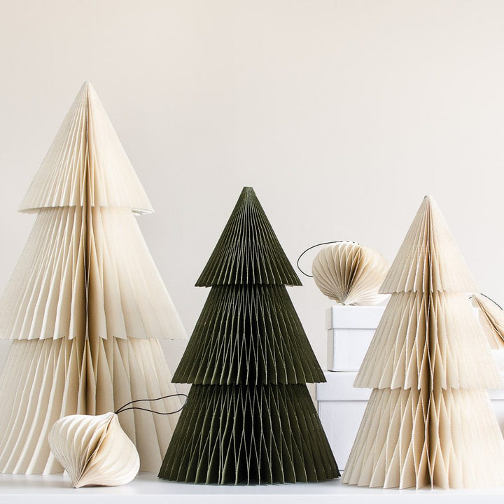 NORDIC ROOMS Deluxe Christmas Tree Standing Ornament, Off-White, 2 Sizes