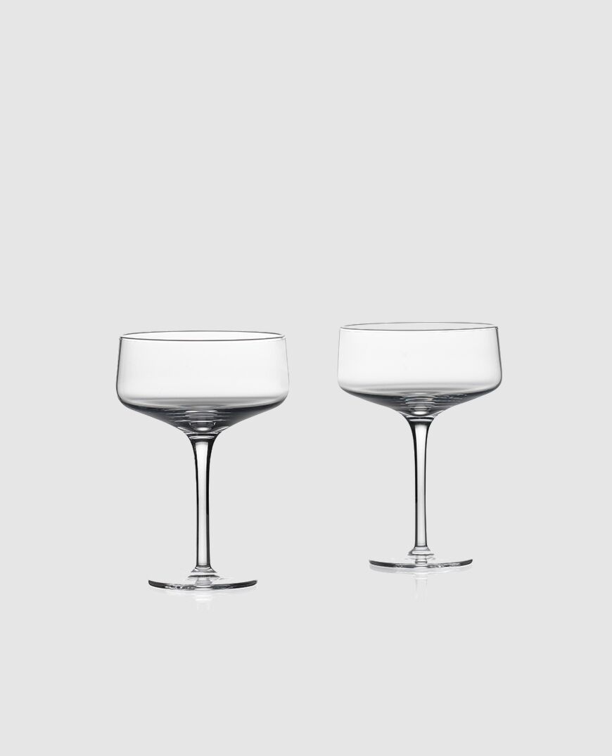 ZONE DENMARK Rocks Cocktail Crystal Glass, Set of 2, D9xH14cm