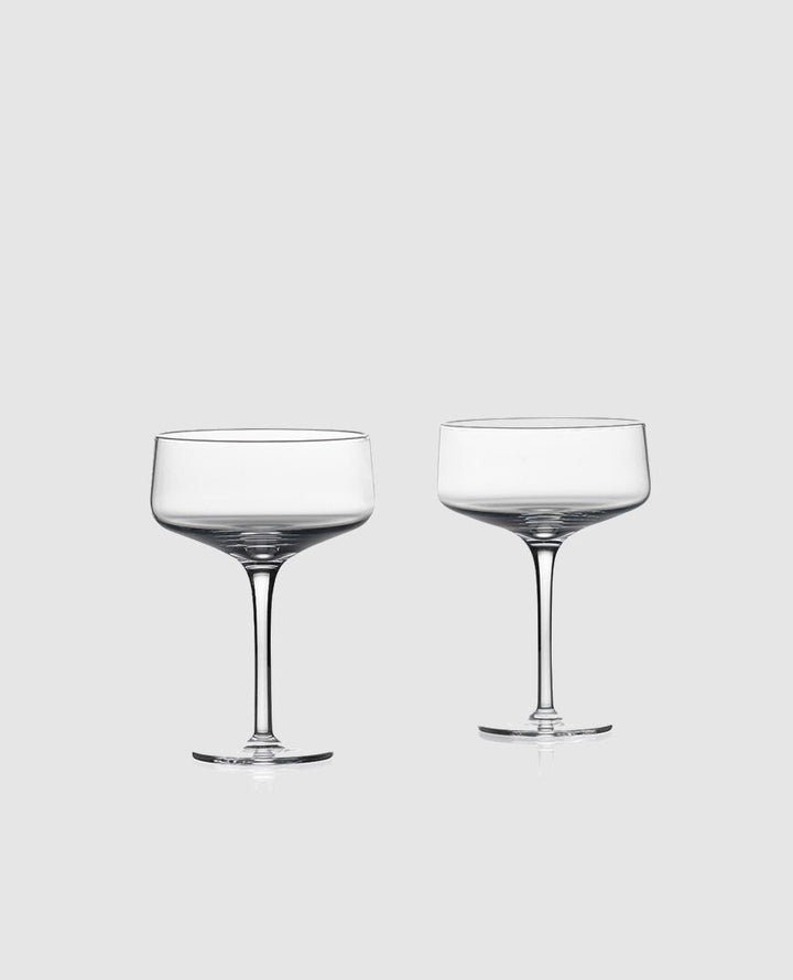 ZONE DENMARK Rocks Cocktail Crystal Glass, Set of 2, D9xH14cm