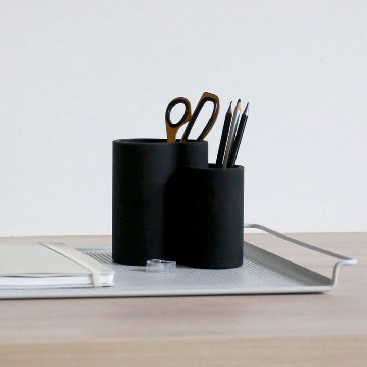 DESIGNSTUFF Store-All Cutlery Drainer/Holder, Black