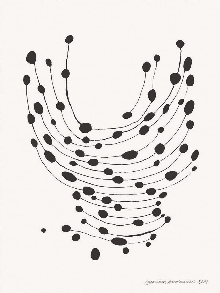 THE POSTER CLUB Leise Dich Abrahamsen, Dancing Dots, Poster Art Print, 40x50cm