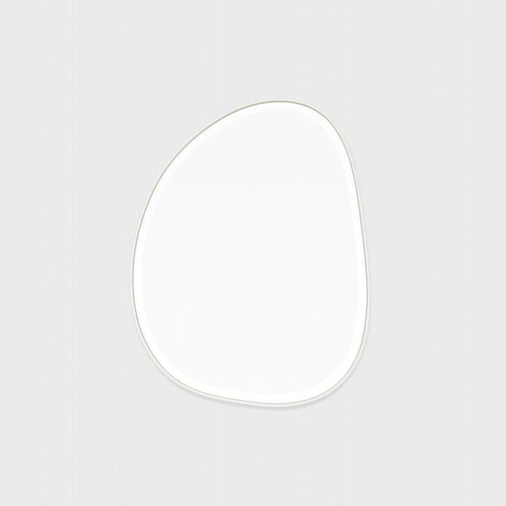 MIDDLE OF NOWHERE Pebble Mirror, Bright White, 55x70cm