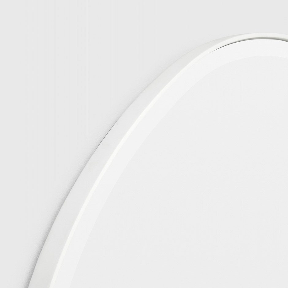 MIDDLE OF NOWHERE Pebble Mirror, Bright White, 120x70cm