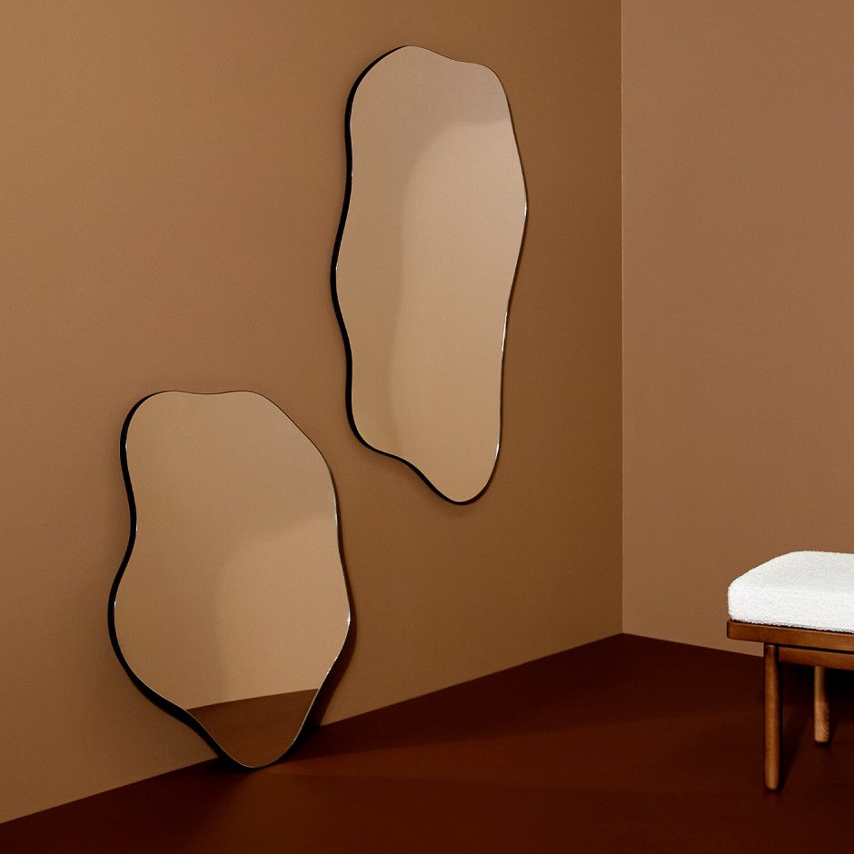 MIDDLE OF NOWHERE Rockpool Mirror, Black, 75x120cm