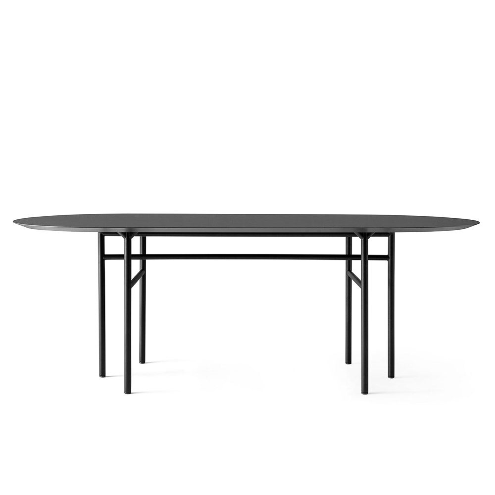 PRE-ORDER │ AUDO CPH (Ex MENU) Snaregade Dining Table Oval, Black Steel/Charcoal Linoleum