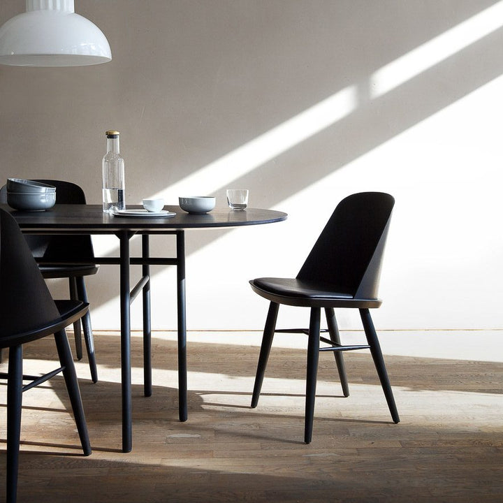 PRE-ORDER │ AUDO CPH (Ex MENU) Snaregade Dining Table Oval, Black Steel/Charcoal Linoleum