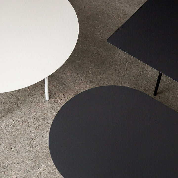 PRE-ORDER │ AUDO CPH (Ex MENU) Snaregade Dining Table Oval, Black Steel/Charcoal Linoleum