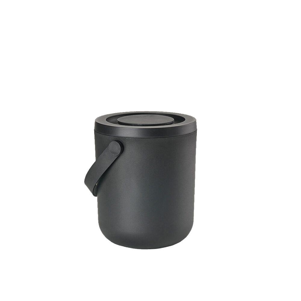 ZONE DENMARK Bio Waste Compost Circular Kitchen Container 3L, H20cm, Black