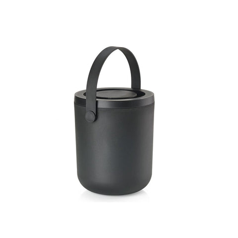 ZONE DENMARK Bio Waste Compost Circular Kitchen Container 3L/H19.5cm, Black