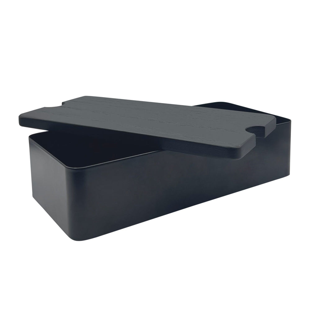 DESIGNSTUFF Storage Box With Divider, Black