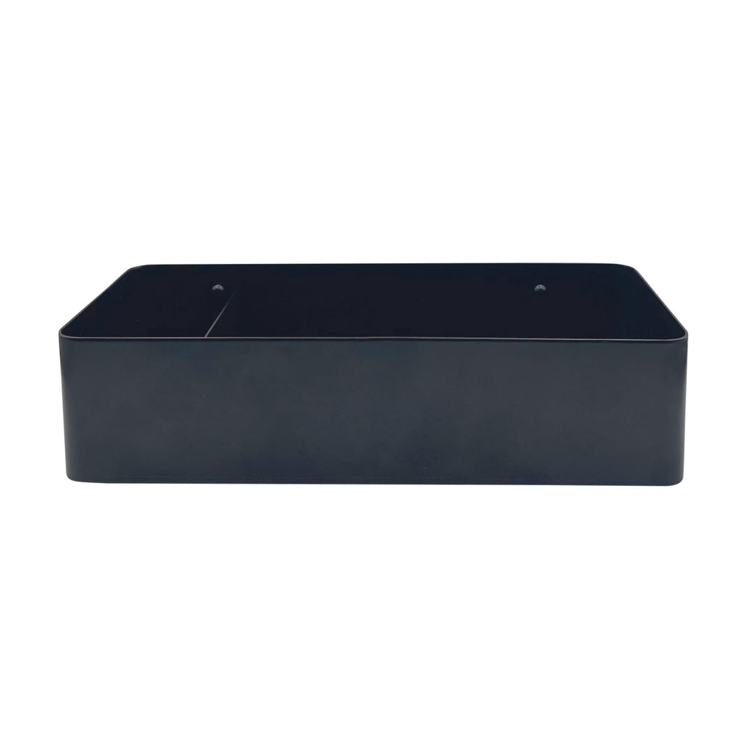 DESIGNSTUFF Storage Box With Divider, Black