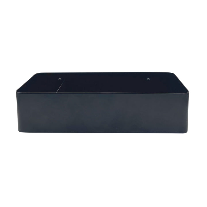 DESIGNSTUFF Storage Box With Divider, Black