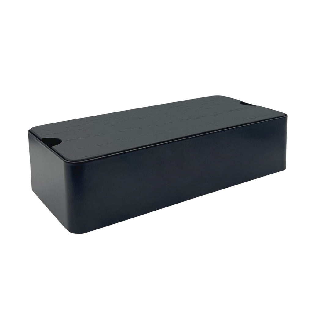 DESIGNSTUFF Storage Box With Divider, Black