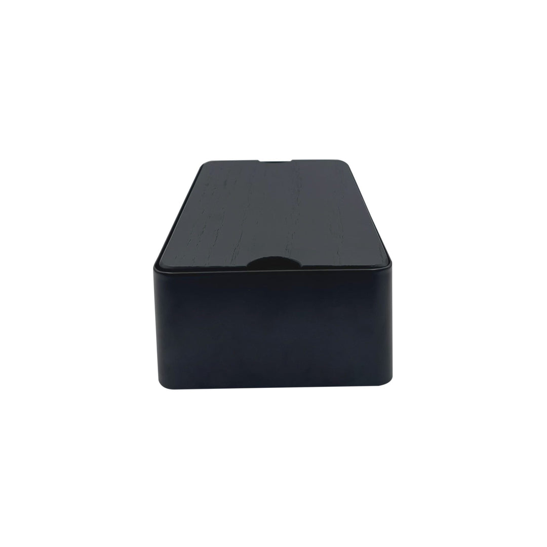 DESIGNSTUFF Storage Box With Divider, Black