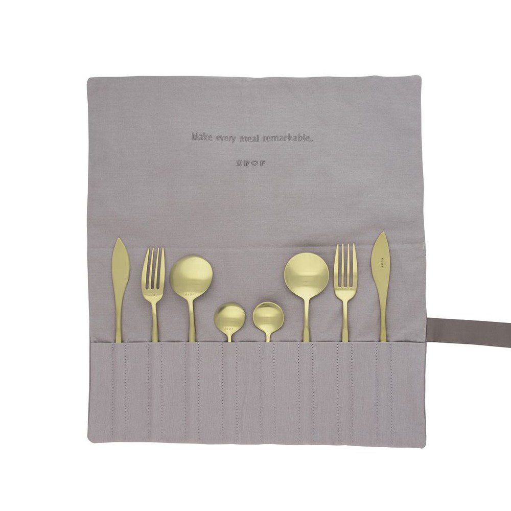 KROF Collection No. 1, Champagne Gold, 24pc Cutlery Set