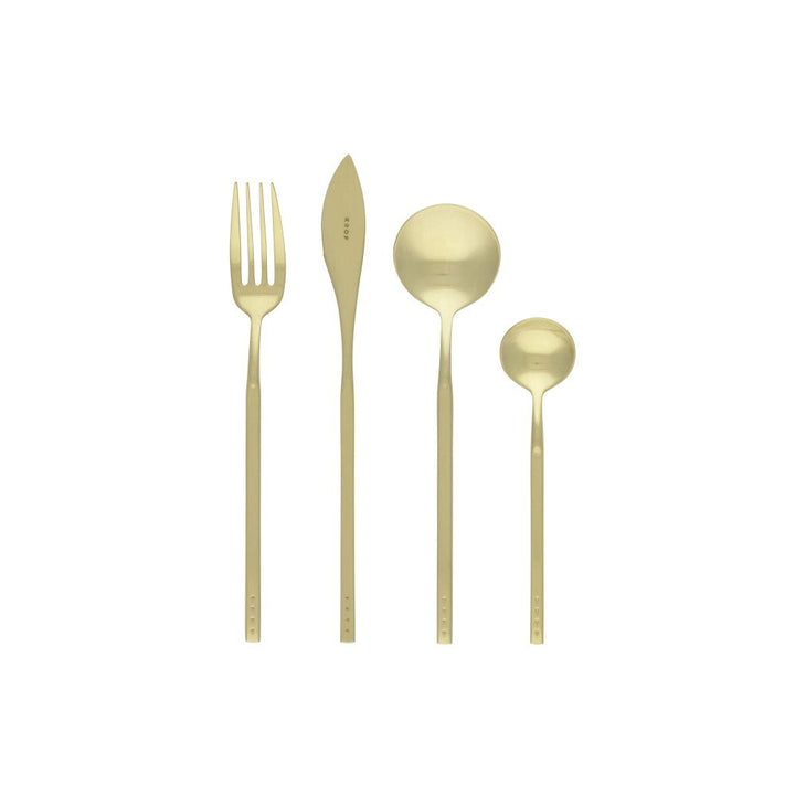 KROF Collection No. 1, Champagne Gold, 24pc Cutlery Set