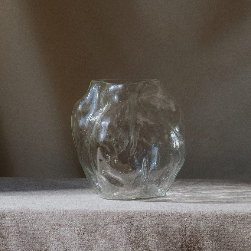 NEW WORKS Blaehr Vase Large, Clear Glass