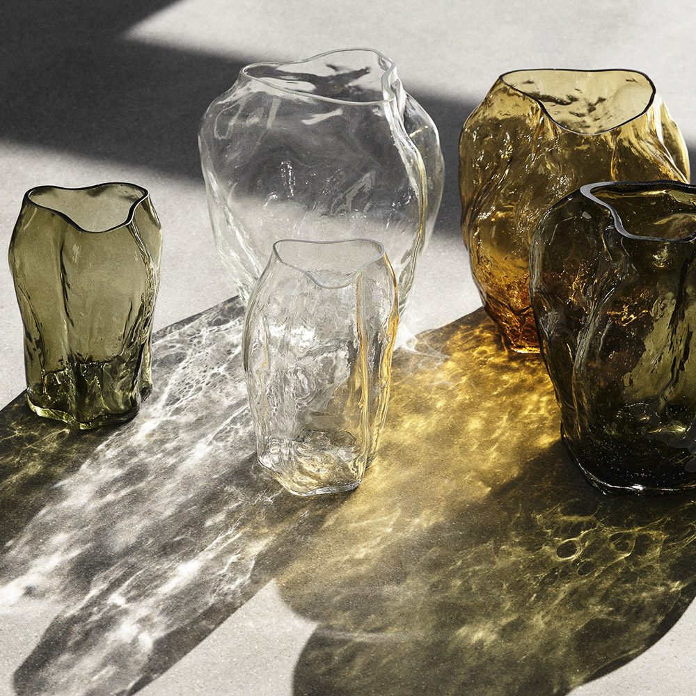 NEW WORKS Blaehr Vase Small, Clear Glass
