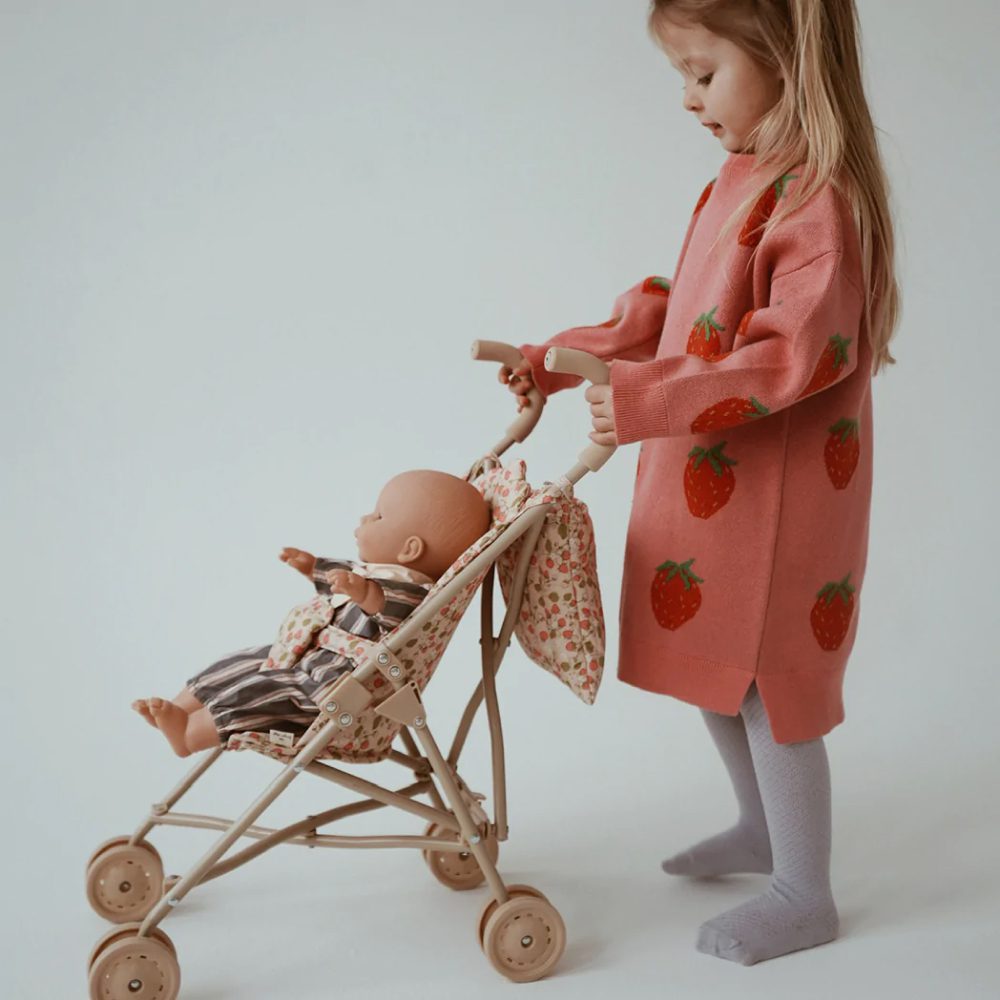 KONGES SLØJD Kids Doll Stroller/Pram, Lemon