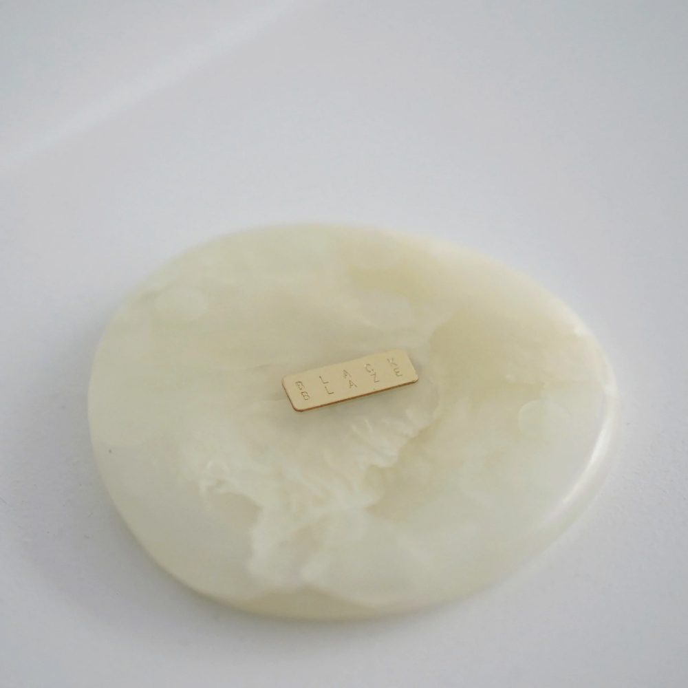 BLACK BLAZE Stone Coasters, White Onyx (Set of 2)