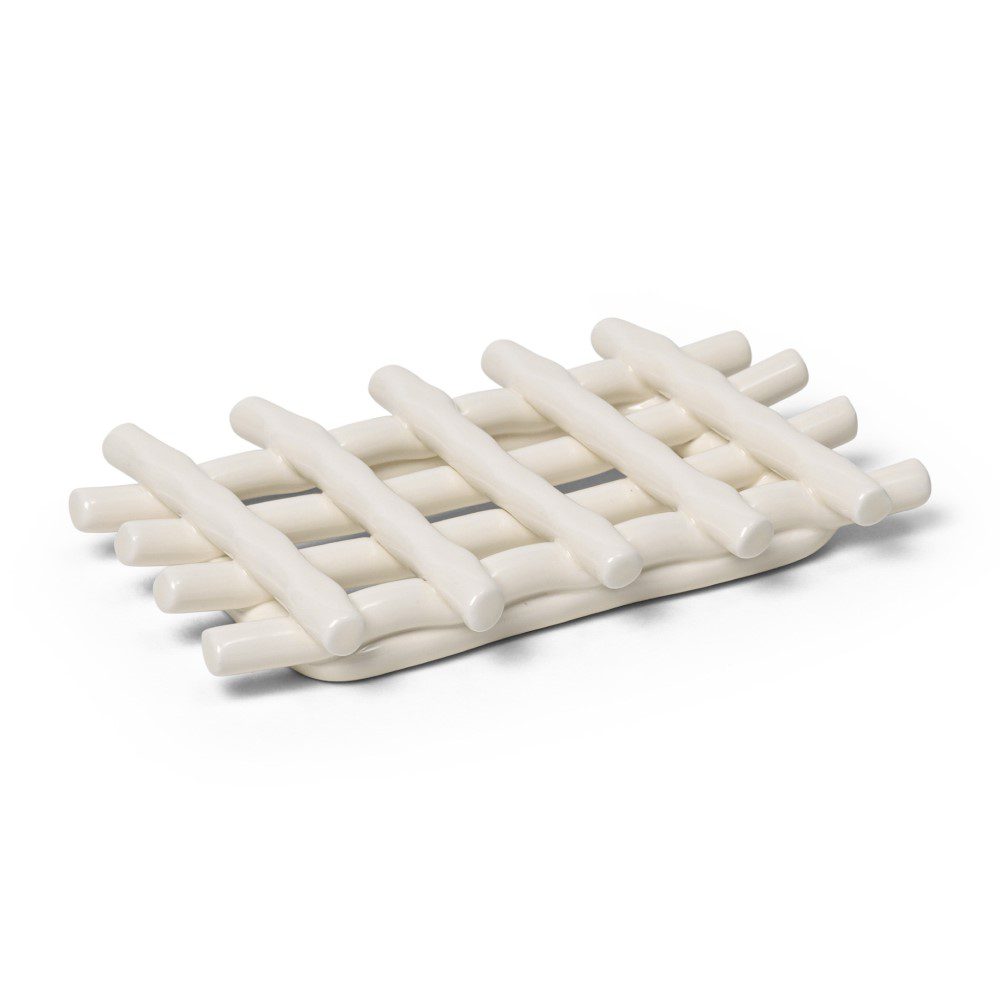 ferm LIVING Ceramic Soap Tray, Off-White