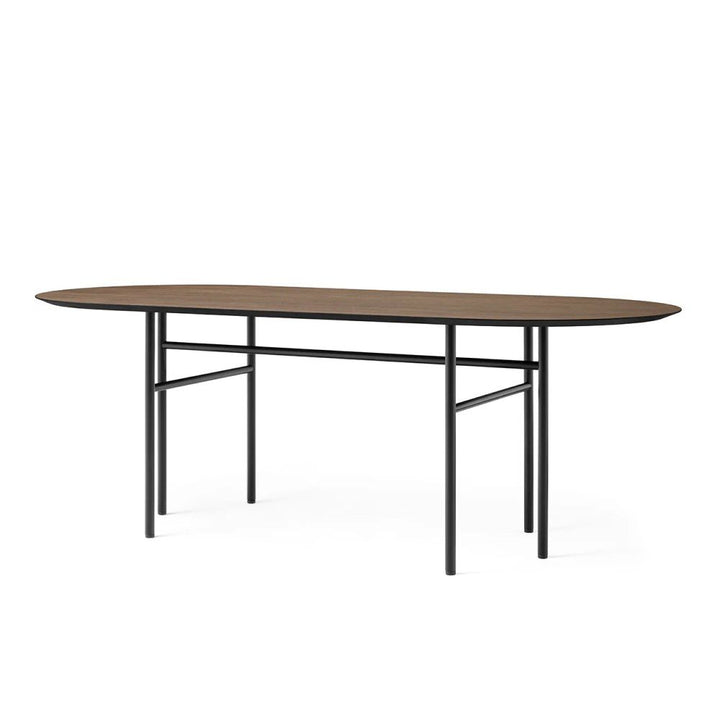 PRE-ORDER │ AUDO CPH (Ex MENU) Snaregade Dining Table, Oval, Black Steel/Dark Stained Oak