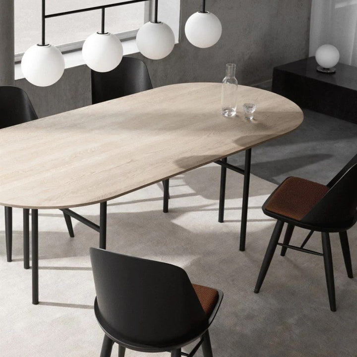 PRE-ORDER │ AUDO CPH (Ex MENU) Snaregade Dining Table, Oval, Black Steel/Dark Stained Oak