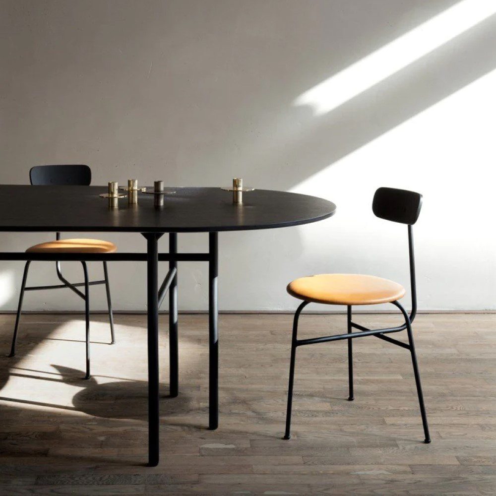 PRE-ORDER │ AUDO CPH (Ex MENU) Snaregade Dining Table, Oval, Black Steel/Dark Stained Oak