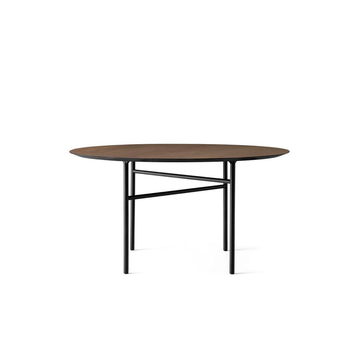 PRE-ORDER │ AUDO CPH (Ex MENU) Snaregade Dining Table, D138cm, Black Steel/Dark Stained Oak