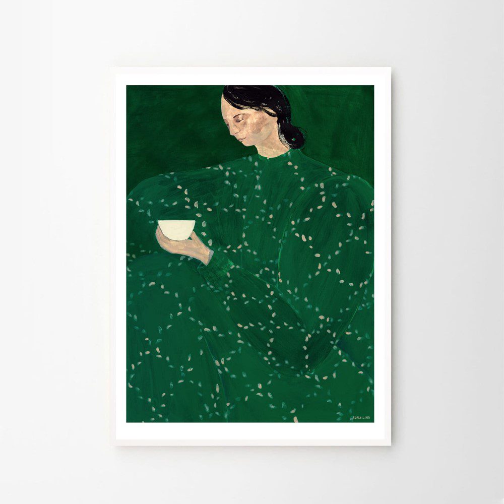 THE POSTER CLUB Sofia Lind, Coffee Alone at Place de Clichy Art Print, A5