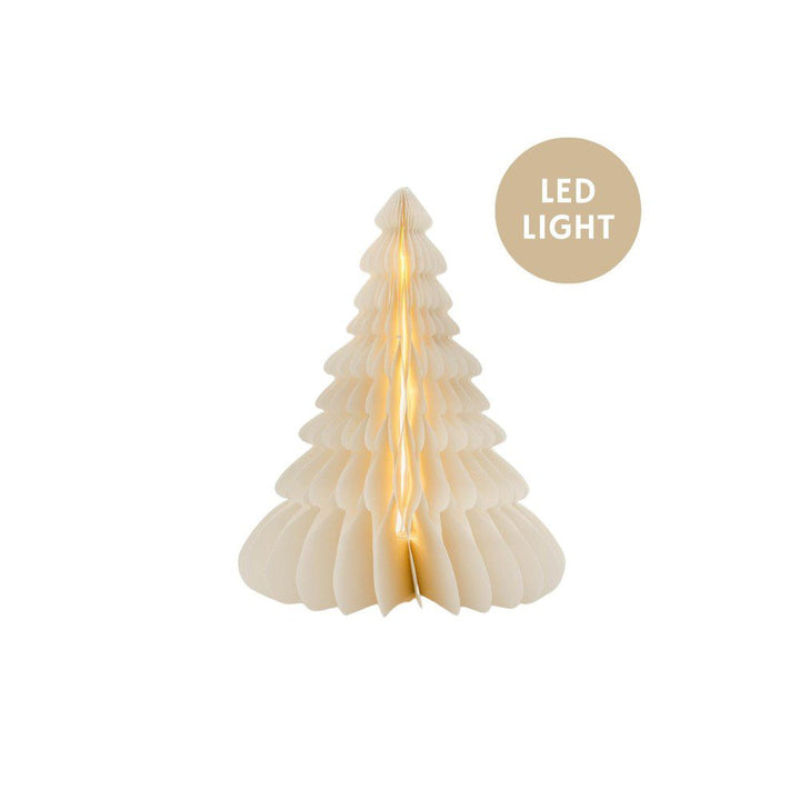 NORDIC ROOMS Standing Christmas Tree, Off-White w/ LED Light - 2 Sizes