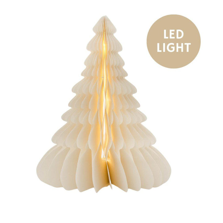 NORDIC ROOMS Standing Christmas Tree, Off-White w/ LED Light - 2 Sizes