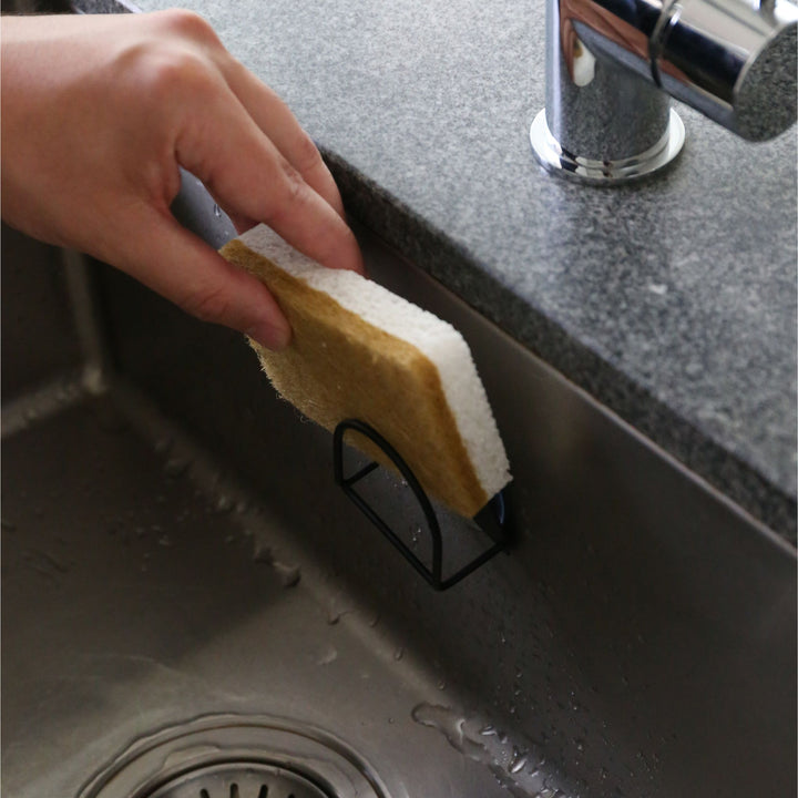 DESIGNSTUFF Sink Sponge Holder, Black
