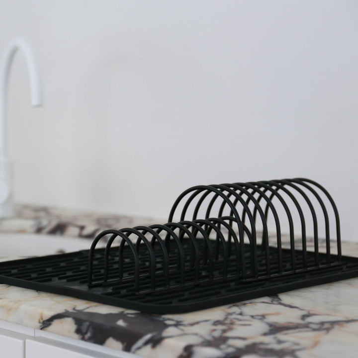 DESIGNSTUFF Dish Drainer, Black (Set of 2)