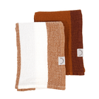 DESIGNSTUFF ETTA Waffle Tea Towel, Cinnamon/White (Set of 2)