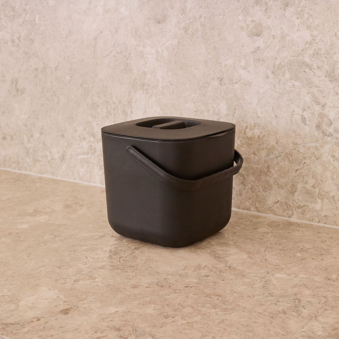 DESIGNSTUFF ETTA Compost Bin 7L, Black