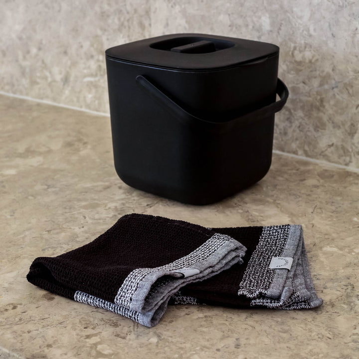DESIGNSTUFF ETTA Compost Bin 7L, Black