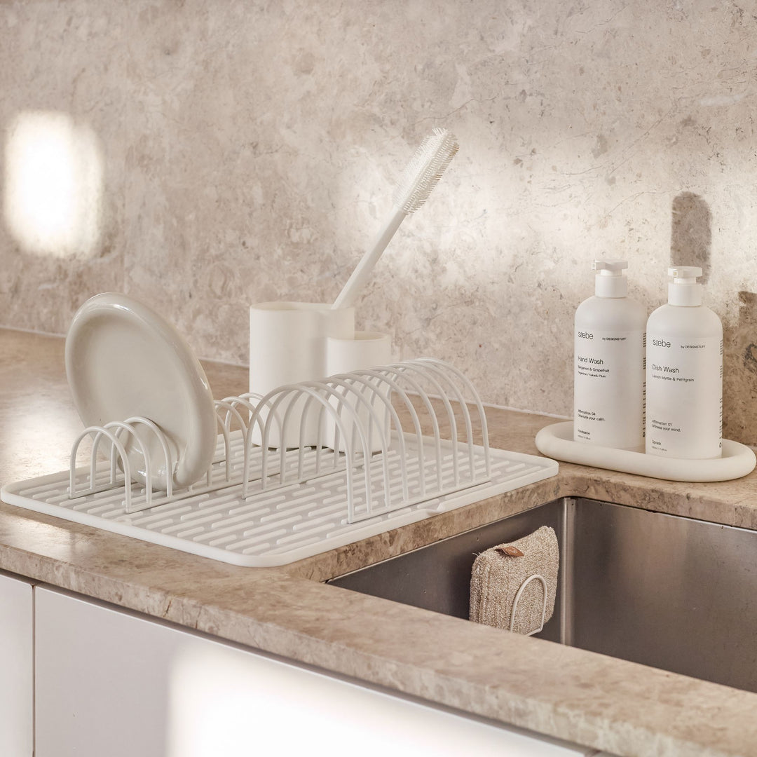 DESIGNSTUFF DRIP Store-All Cutlery Drainer/Holder, White