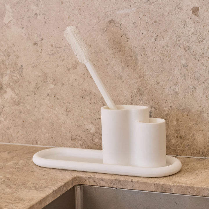 DESIGNSTUFF DRIP Store-All Cutlery Drainer/Holder, White