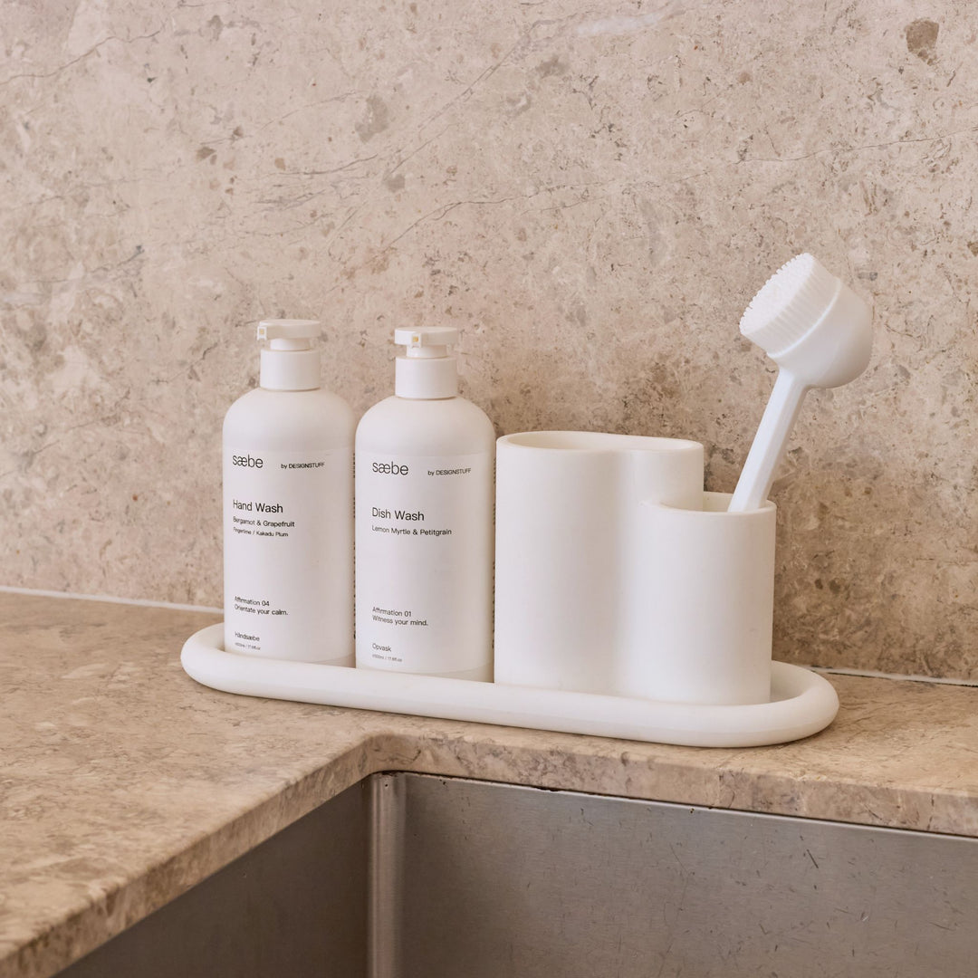 DESIGNSTUFF DRIP Store-All Cutlery Drainer/Holder, White