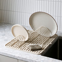 DESIGNSTUFF Dish Drainer, Sand (Set of 2)